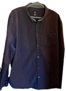 Calvin Klein XXL button down long sleeve small check pattern shirt.